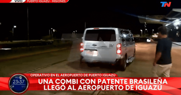 Fuga de Flávio: Van do Brasil com escolta foi vista em aeroporto argentino