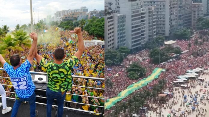 Lula ocupa 5 quadras em Copacabana; Flávio lota praça na Barra da Tijuca