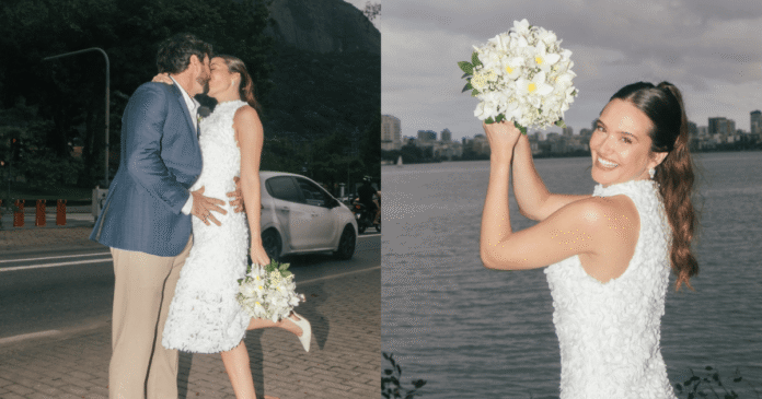 Juliana Paiva posta fotos de casamento com empresário: “Já não são dois”