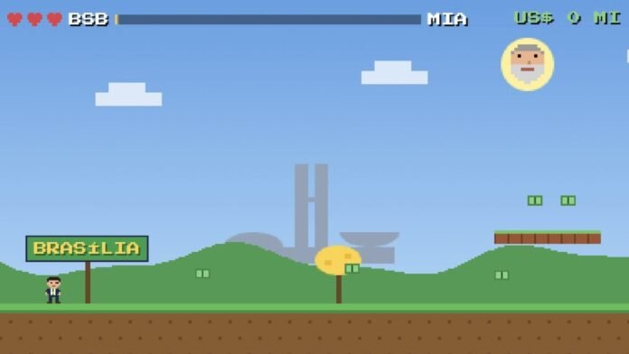 Jogo inspirado em Mario reúne Flávio, Lula e Polícia Federal