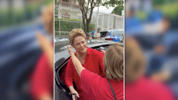 Dilma vota em BH e é recebida por apoiadores aos gritos