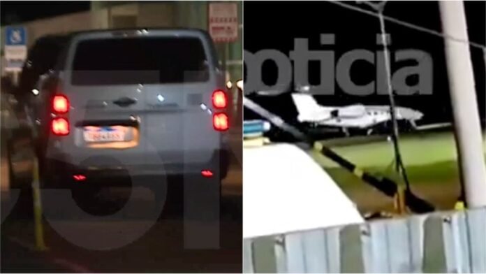 Veja vídeo de van com Flávio chegando ao aeroporto na Argentina