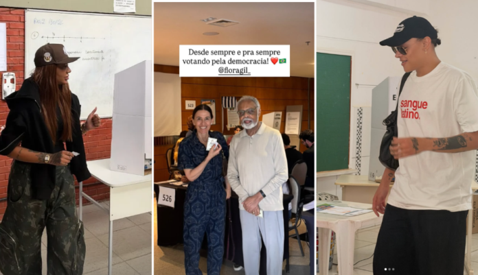 Famosos votam no 2º turno das eleições; veja fotos