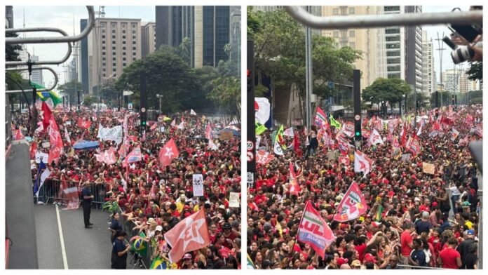 Veja fotos do ato de Lula na Paulista antes do 2º turno