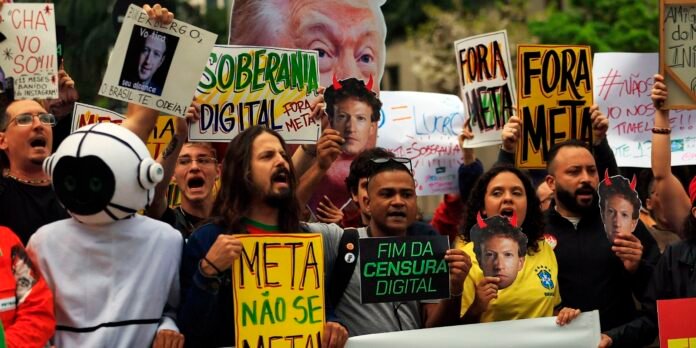 Ato em São Paulo cobra neutralidade da Meta nas eleições