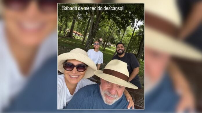 Lula aproveita sábado de “descanso” com Janja e o ator Paulo Vieira
