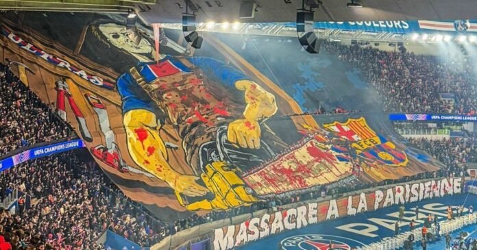 Barcelona denuncia PSG à Uefa por mosaico com “Massacre da Serra Elétrica”