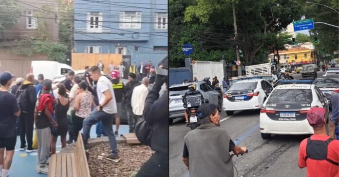Perseguição policial termina em tiroteio e interdita rua na zona Sul do Rio