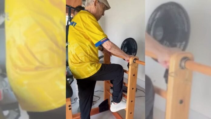 Sarney mostra rotina de recuperação depois de cirurgia
